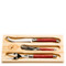 Jean Dubost 3pc Cheese Set with Red Handles
