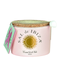 Salt in pink ceramic jar with rose.