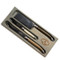 Jean Dubost 3 Pc Cheese Set with Linen Colored Handles in a Grey Box