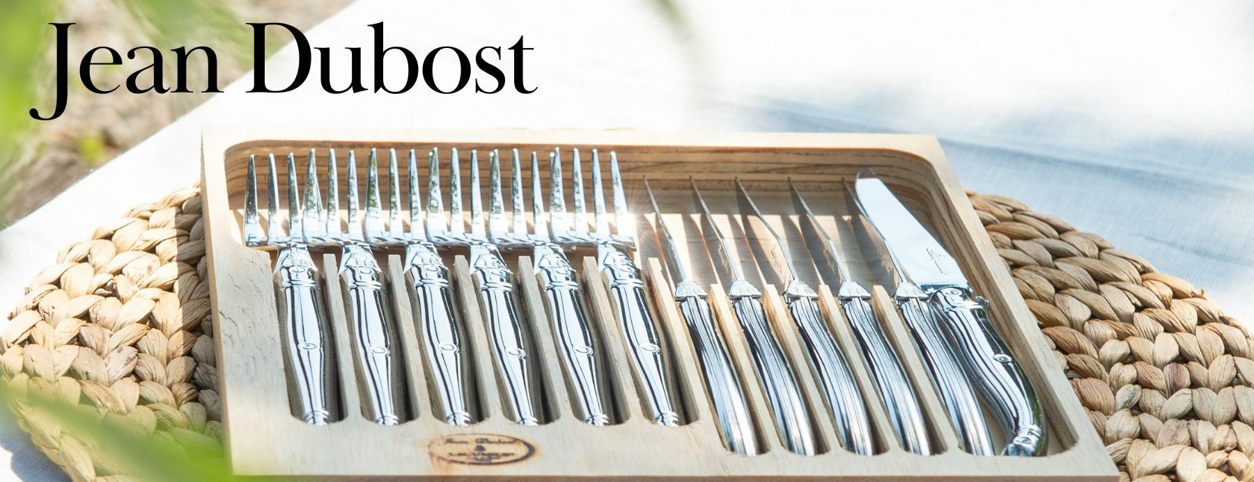 The Jean Dubost brand was established in 1920 by Mr. Pierre Dubost, a second generation professional cutler. Starting out as a small business manufacturing knives solely intended for professionals, the company has grown tremendously over the years. Today, Jean Dubost manufactures a wide range of cutlery, flatware, kitchenware and gifts that are marketed to professional and amateur cooks around the world. 