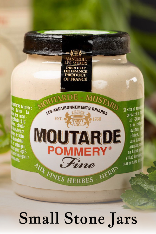 Celebrate Pommery's excellence in gourmet mustards, famously packed in natural stoneware jars to preserve flavor and freshness.