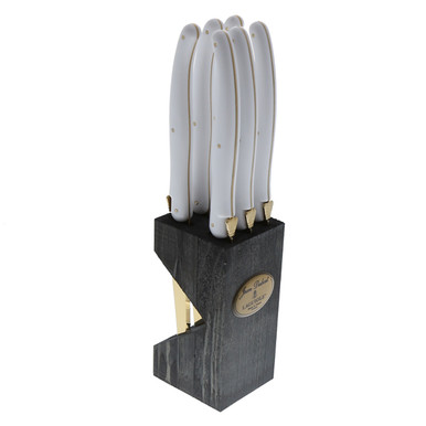 Jean Dubost New Age 6pc Steak Knives in Block Black/Copper