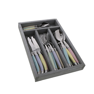 Jean Dubost 24pc Flatware - Blue