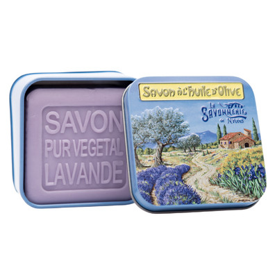 南仏プロバンスプリントニョンスカーキ Provencal Landscape Soap Tin
