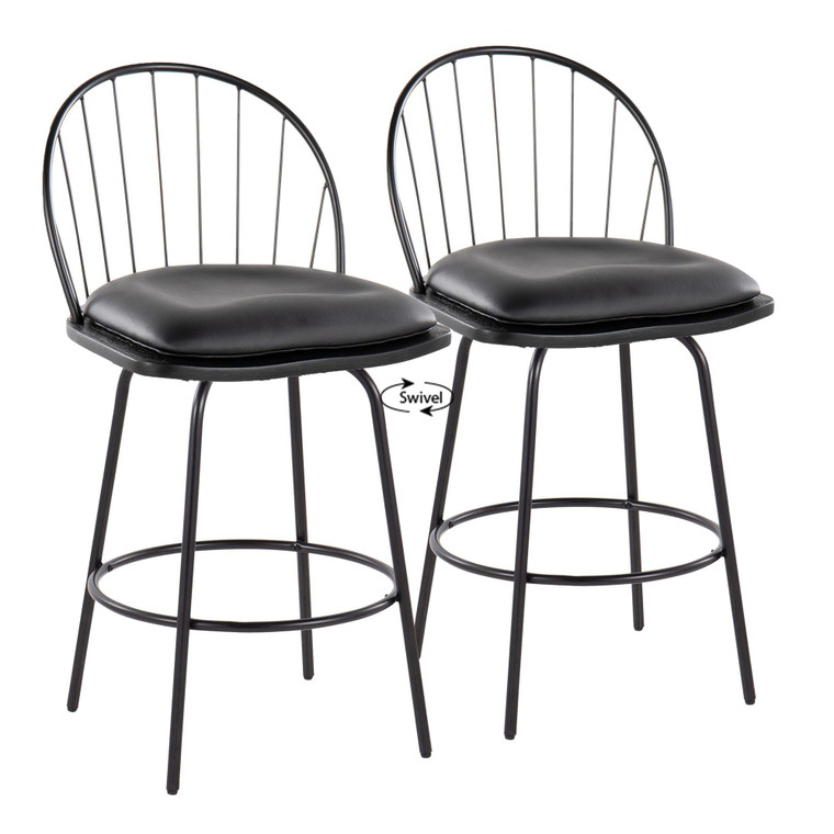 Rilay Clarissae 26" Fixed-Height Counter Stool |  Set Of 2