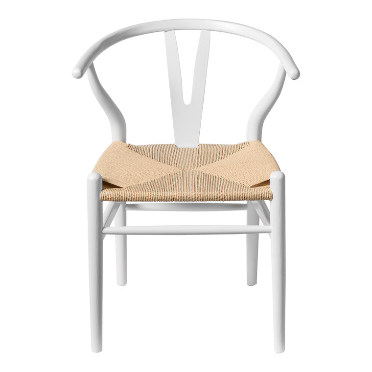 Ashton-2 - White - Natural Papercord Seat | Set of 2