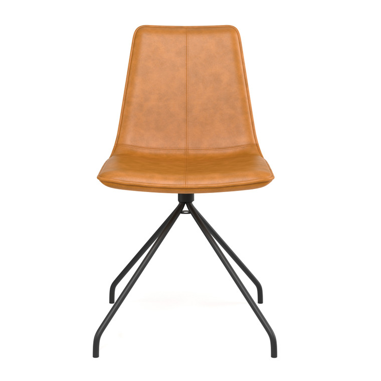 Arlo Vegan Leather Swivel Stationary Side Chair
