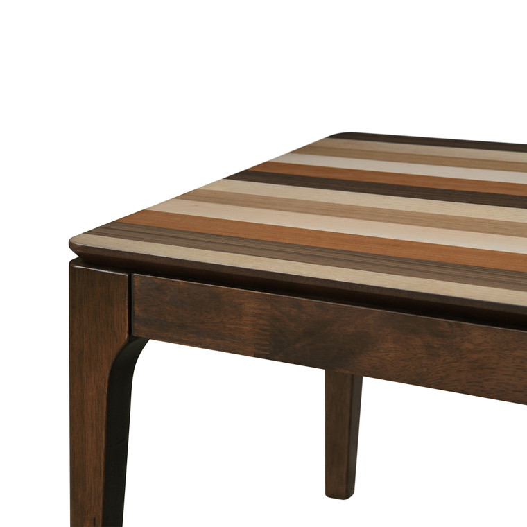 Amsterdam Coffee Table with Multi-Colored Veneer Top