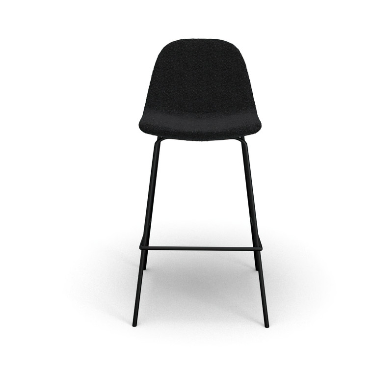 Counter Stools in Black Boucle | Set of 2