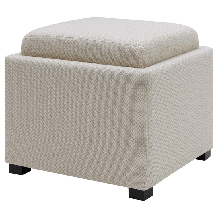 Camden Square Fabric Storage Ottoman with Tray