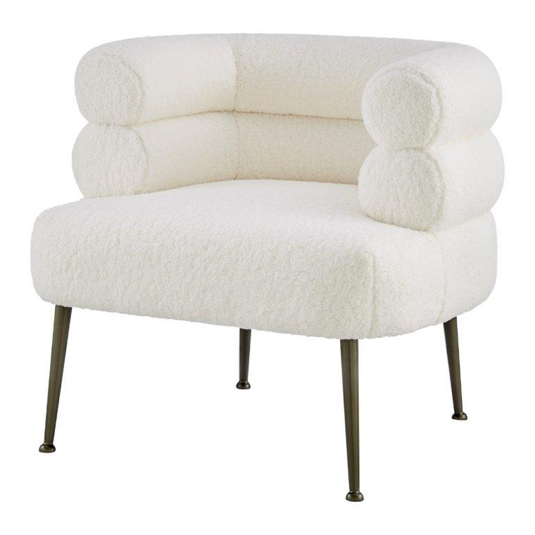 Zadie Faux Shearling Fabric Accent Chair