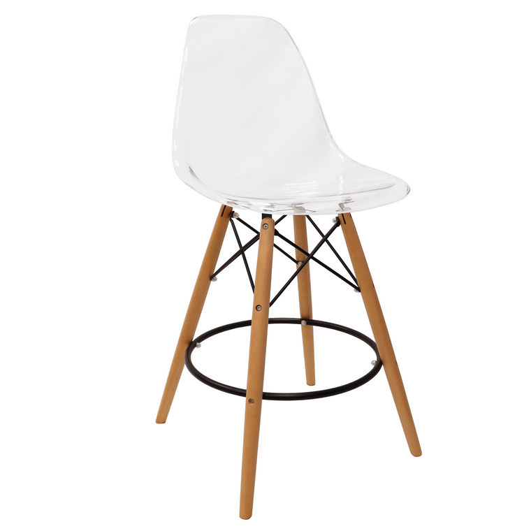 Dever Molded Bar Chair in Clear