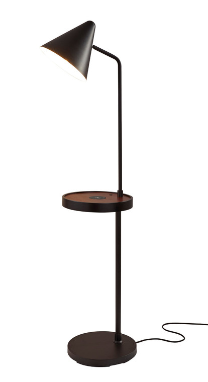 Olivian Wireless Connection Task Slate Floor Lamp