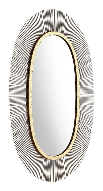 Juju Oval Mirror | Black & Gold