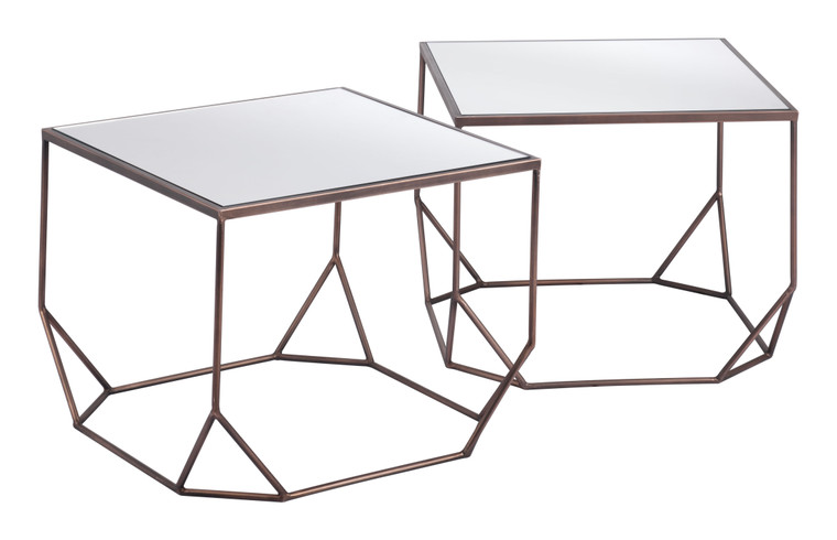Arzon Coffee Table Set (2-Piece) | Bronze