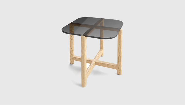 Quarry Smoke Glass End Table