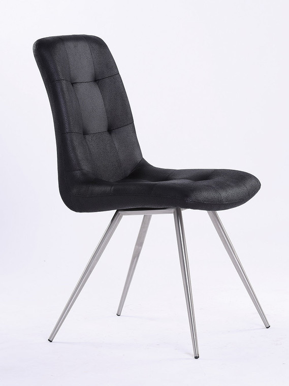 Catania Suede Fabric Chair with Stainless Steel Legs