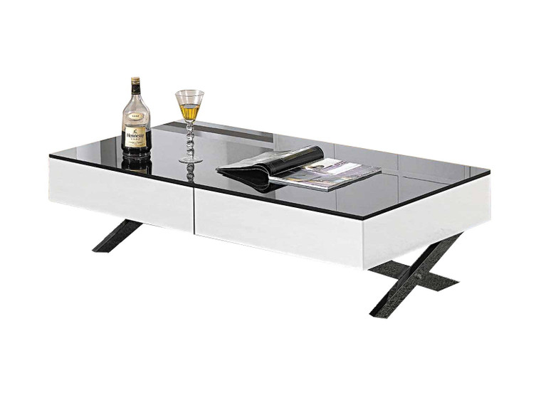 Venice Contemporary Coffee Table with Chrome Legs