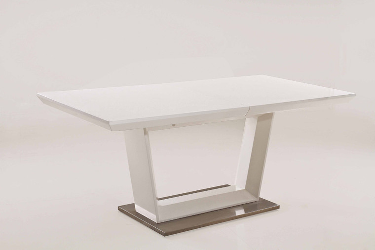 Veneto Lacquer Dining Table with Stainless Steel Base