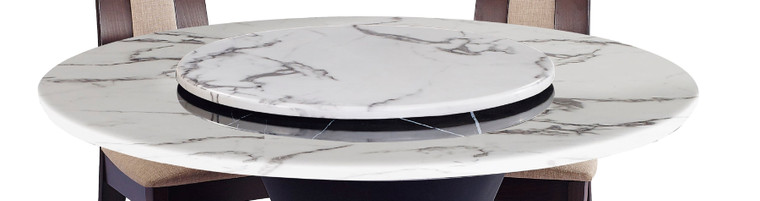 Mody Marble Lazy Susan White with Gray Veins