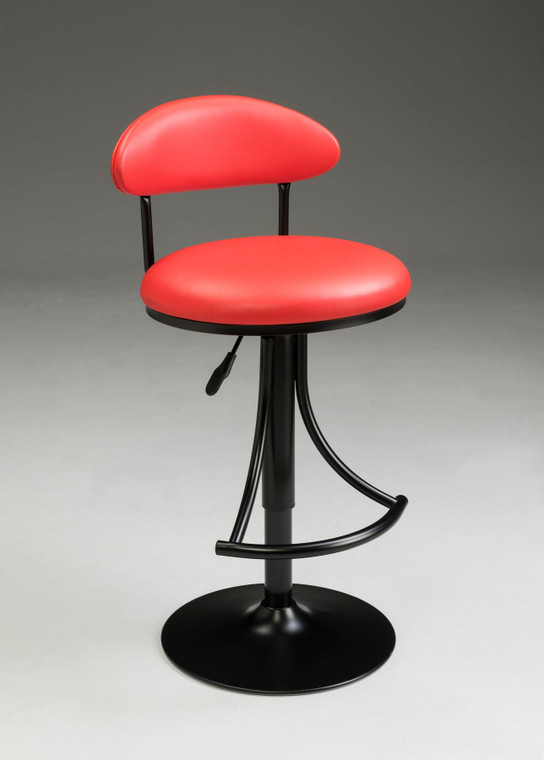 Venice Barstool with Black Frame and Red PU Seat