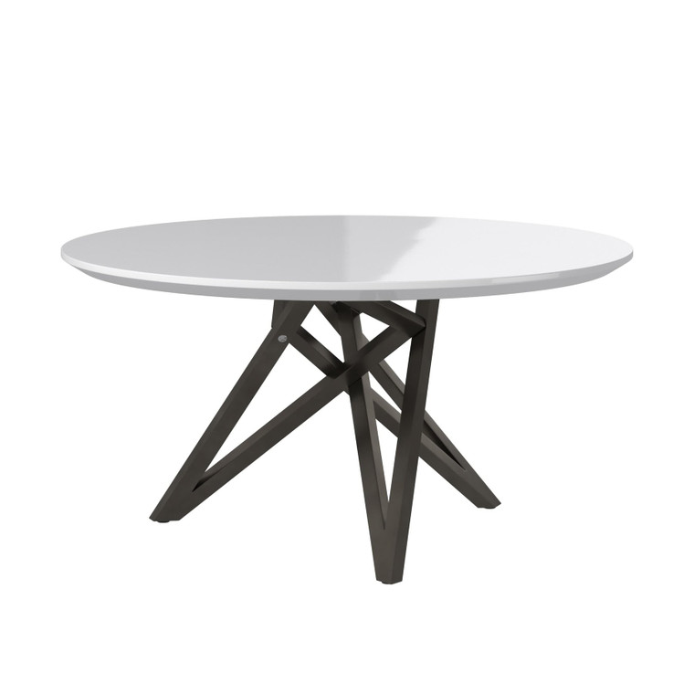 Ravenna Dining Table with Brushed Gray Stainless Steel Legs