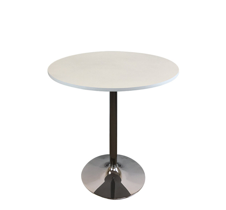 Marbella Round Wood Top Dining Table with Chrome Base