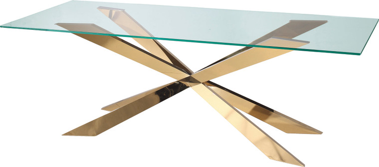Liva 87'' Dining Table with Gold Base