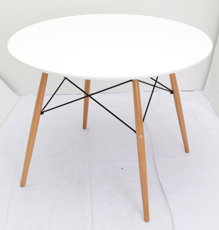 Veneto MDF Round Top with Natural Beech Wood Legs