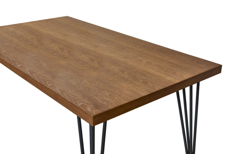Capella Contemporary Air Slaked Elm Veneer Top Dining Table