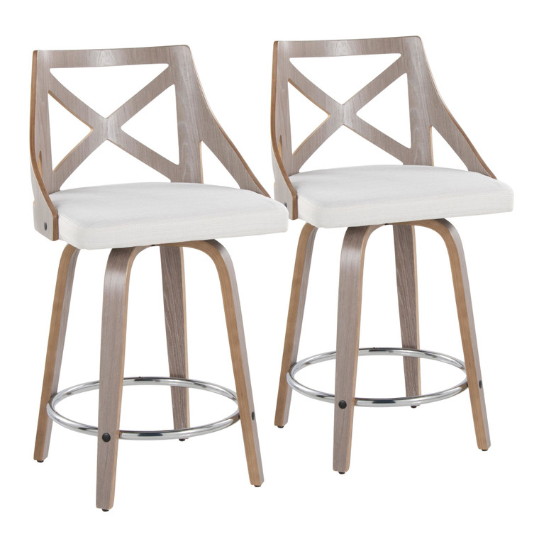 Charlize 24" Fixed-Height Counter Stool | Set Of 2