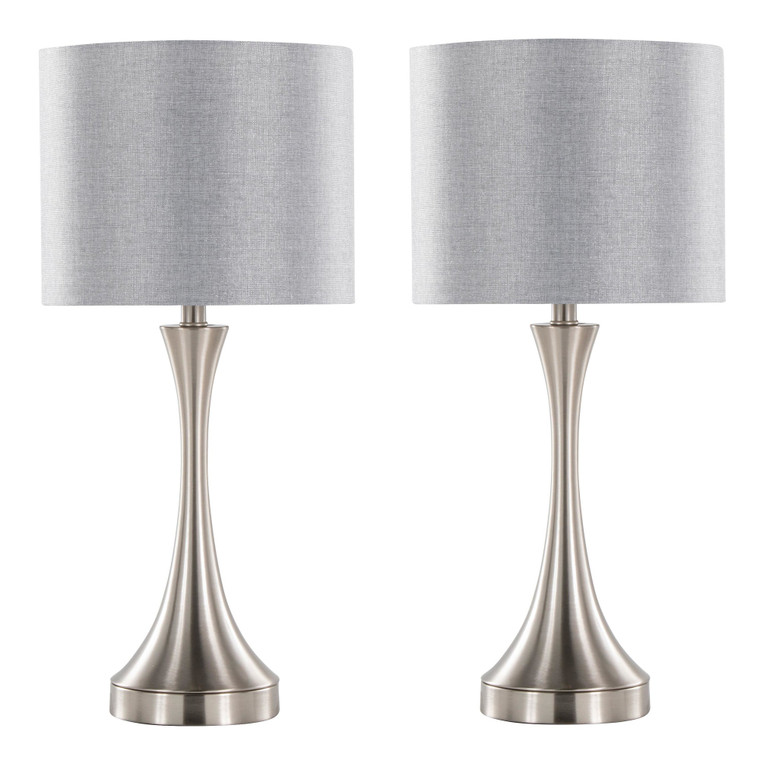 Lenox 25" Metal Table Lamp With Usb | Set Of 2