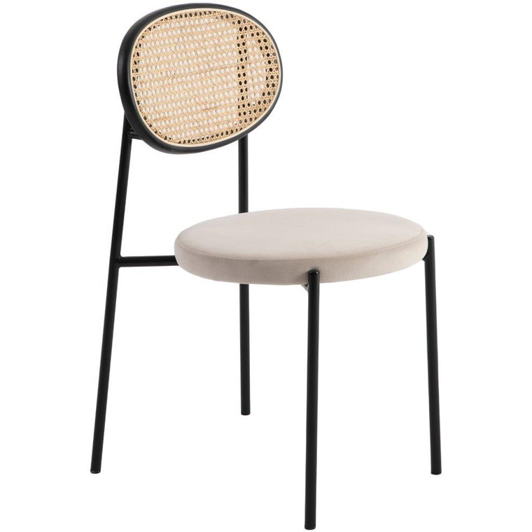 Eaton Modern Wisteria Dining Chair with Velvet Round Seat