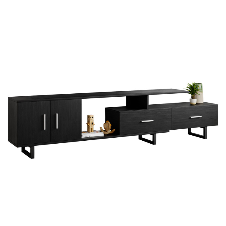 Adler Meadow Modern TV Stand with MDF Cabinet and Powder Coated Steel Legs