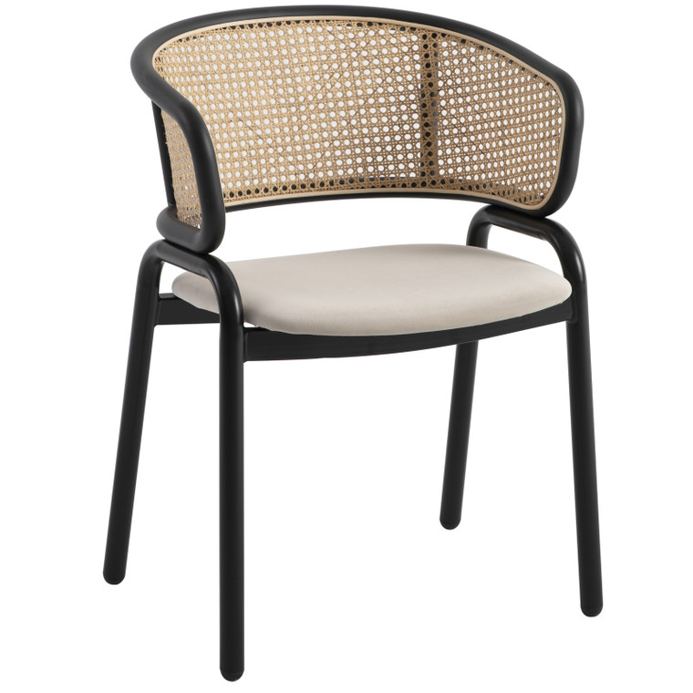 Eldora Mosaic Dining Chair With Stainless Steel Legs Velvet Seat and Wisteria Back