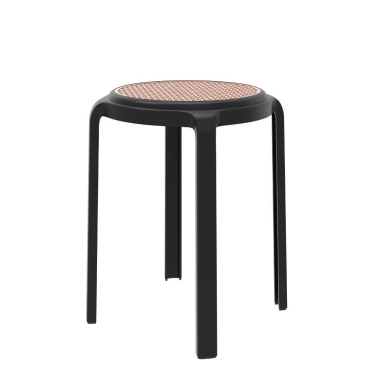 Terra Series Stackable Round Poly Stool With Wisteria Top 13