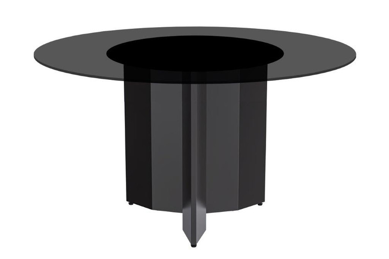 Zephyr Series Round Dining Table Black Base