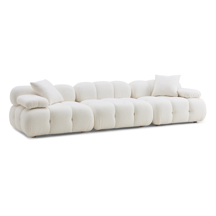 Calista Cream Vegan Shearling Modular Sofa