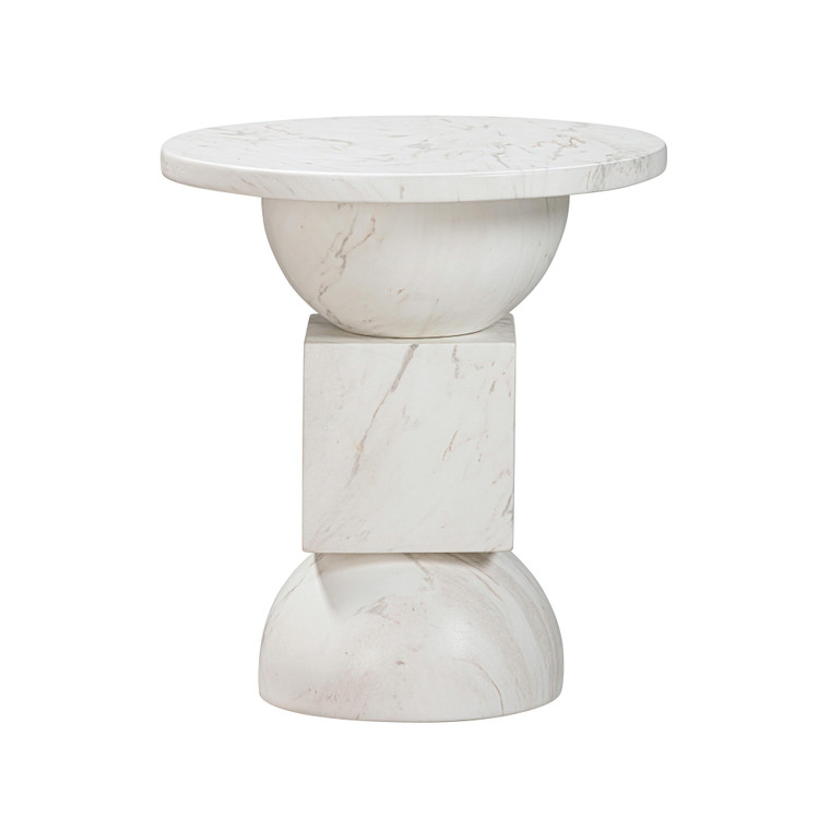 Slate Marble Print Indoor / Outdoor Side Table