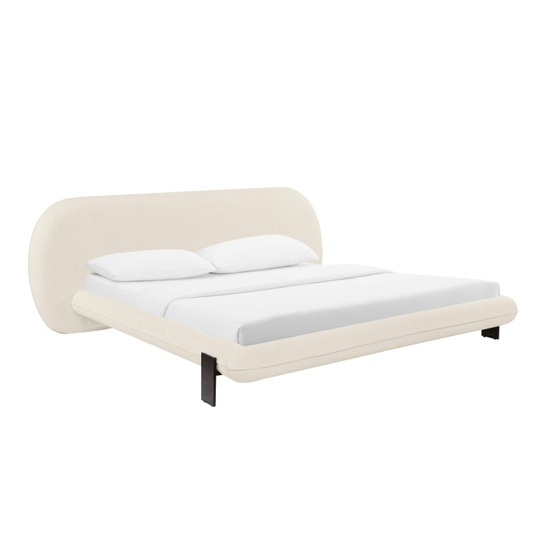 Ophelie Cream Faux Wool Bed