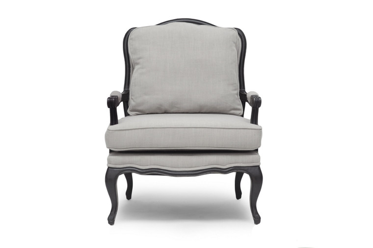 Ingrid Classic Antiqued French Accent Chair | Beige