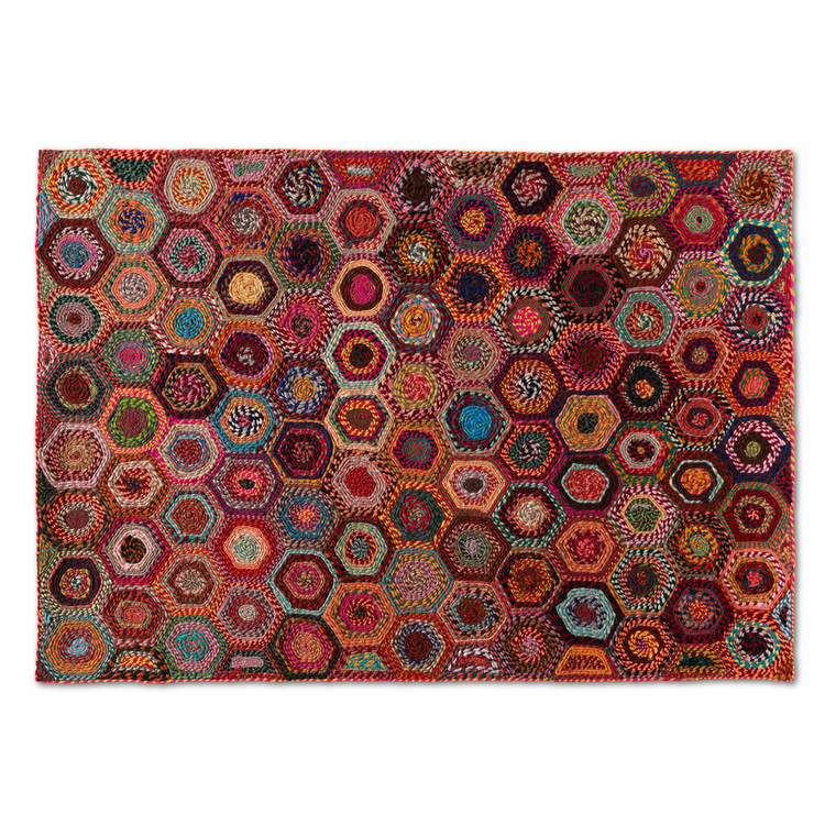 Adara Modern and Contemporary Handwoven Fabric Area Rug | Multi