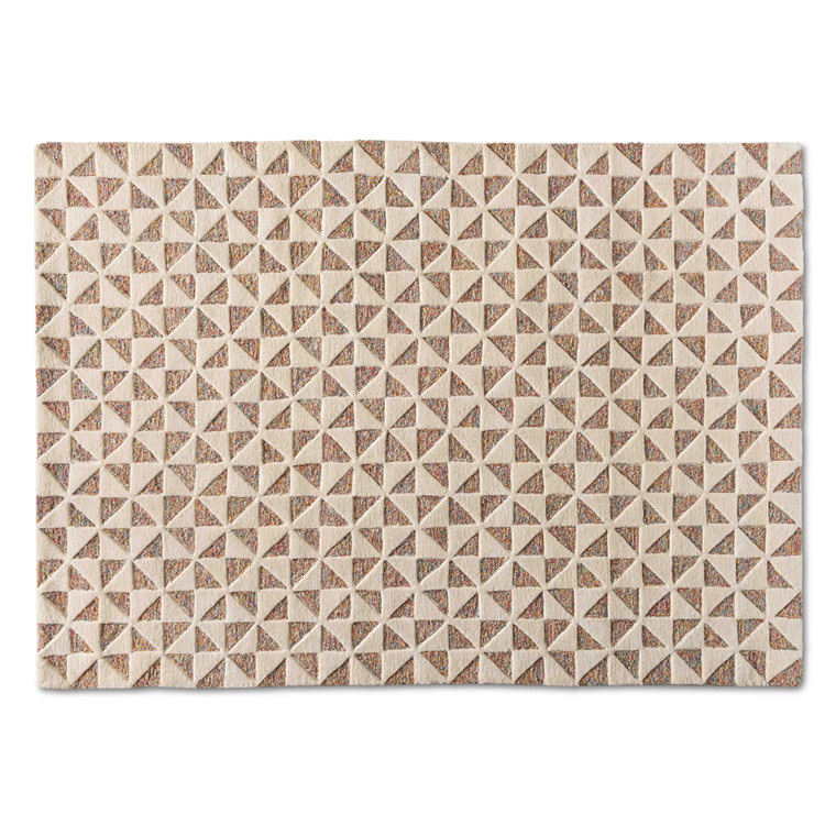 Oakham Modern and Contemporary MultiHand-Tufted Wool and Cotton Area Rug | Ivory/Multi