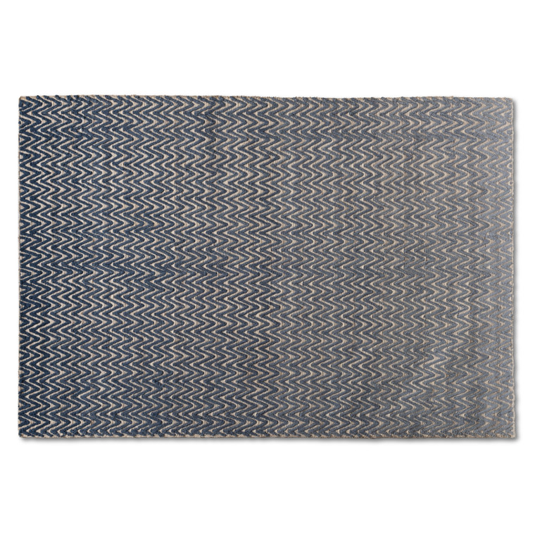 Azriel Modern and Contemporary Handwoven Wool Area Rug | Blue