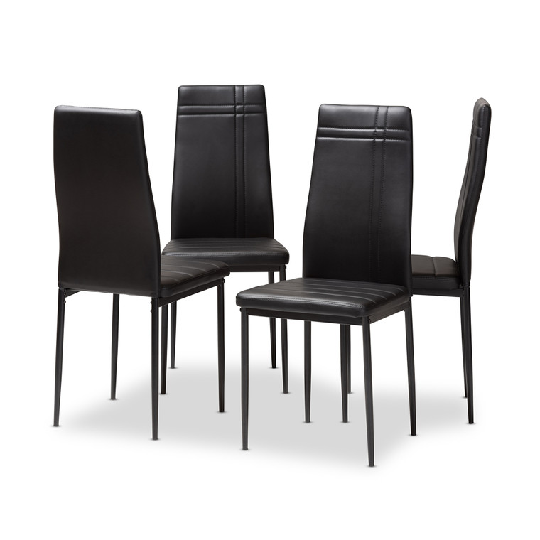 Katiese Modern and Contemporary Faux Leather Upholstered Dining Chair | Set of 4