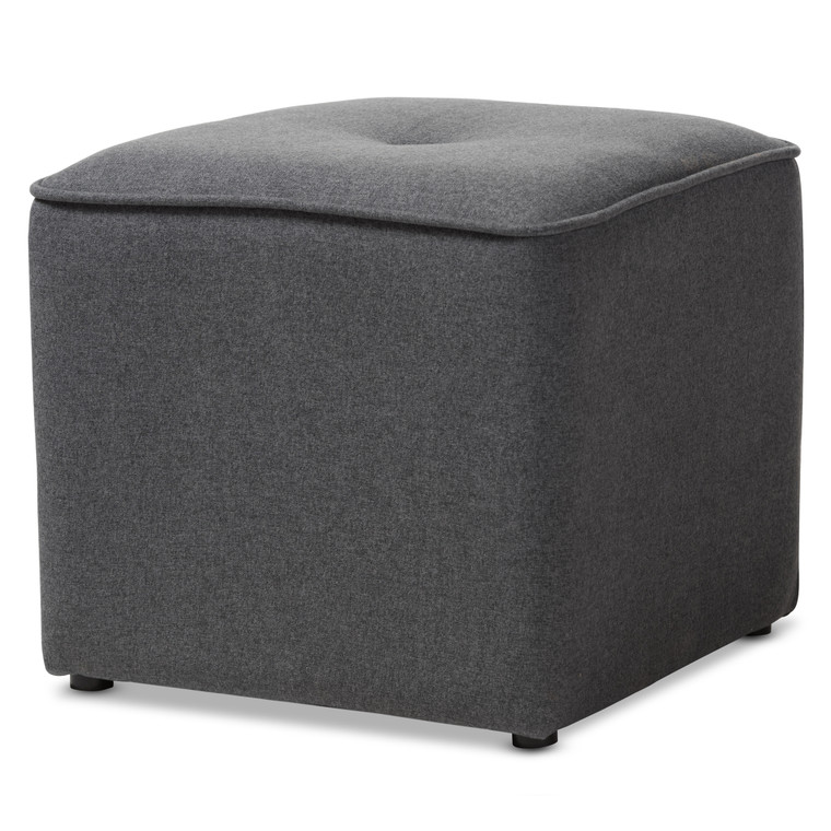 Nineroc Todern and Contemporary Fabric Upholstered Ottoman