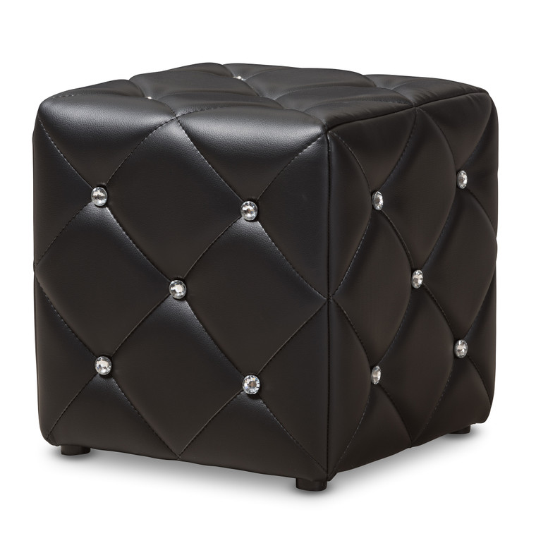 Ceysta Modern and Contemporary Faux Leather Upholstered Ottoman