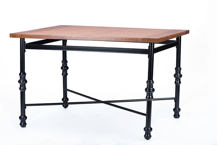 Tylan Wood & Metal Industrial Dining Table | Brown/Black