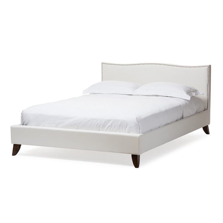 Huxley Todern Bed with Upholstered Headboard | White