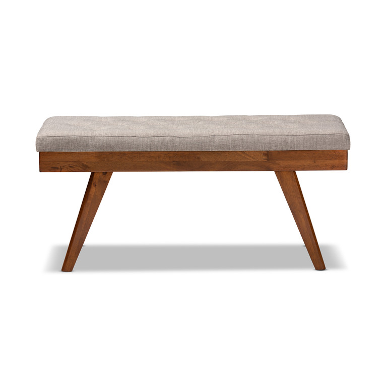 Zahara Tid-Century Todern Fabric Upholstered Wood Dining Bench